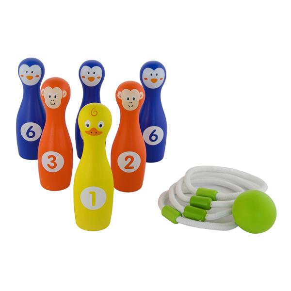 

Игровой набор 2-в-1 Боулинг и кольцо Viga Toys (igr0001281) Разноцветный