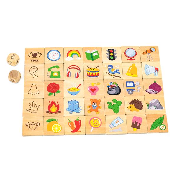 

Деревянный пазл-игра Органы чувств Viga Toys (det0003078) Разноцветный