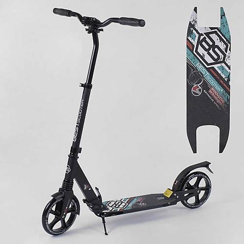 

Самокат алюминиевый колеса 20см черный Best Scooter (22788)