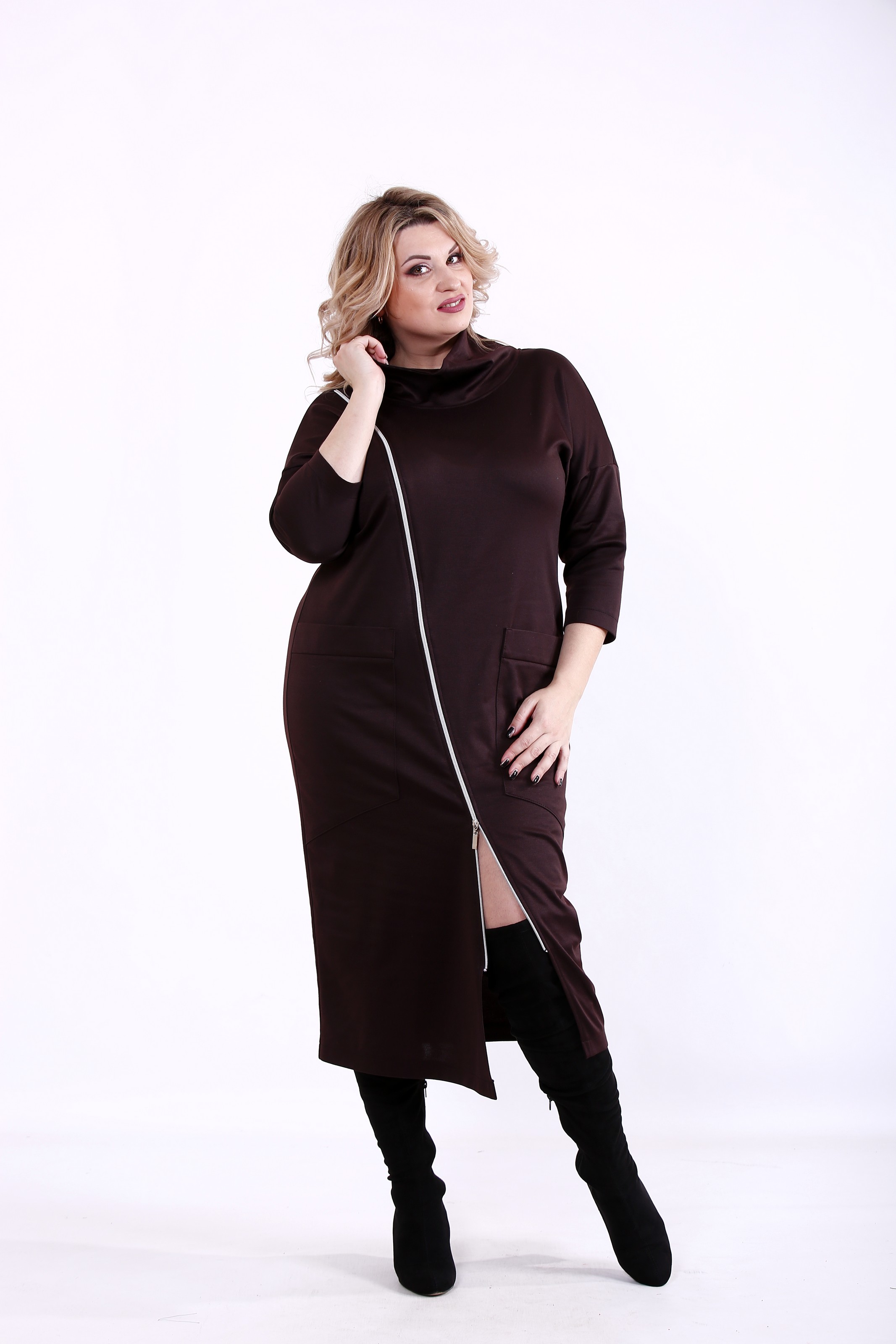 

Платье GARRY-STAR 01367-1  Коричневый, Платье GARRY-STAR 01367-1 44 Коричневый