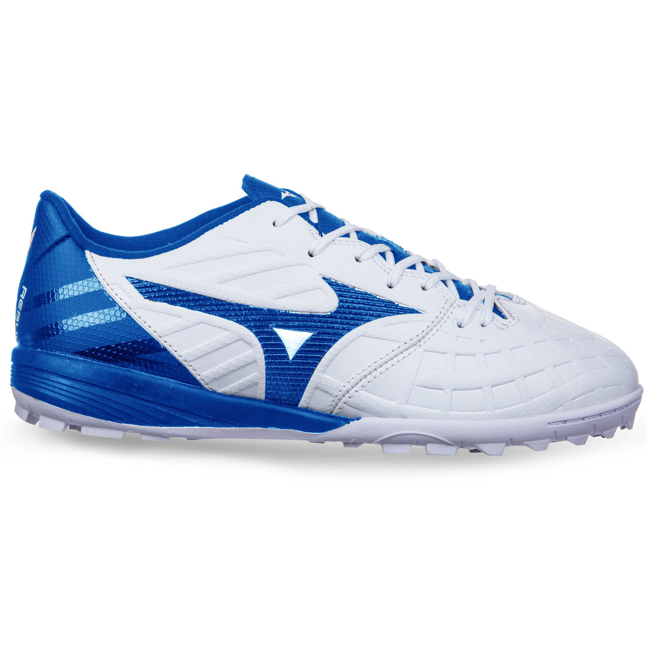 

Сороконожки-шиповки взрослые мужские Обувь для футбола Мизуно MIZUNO Полиуретан Белый-синий (СПО 1761) 45