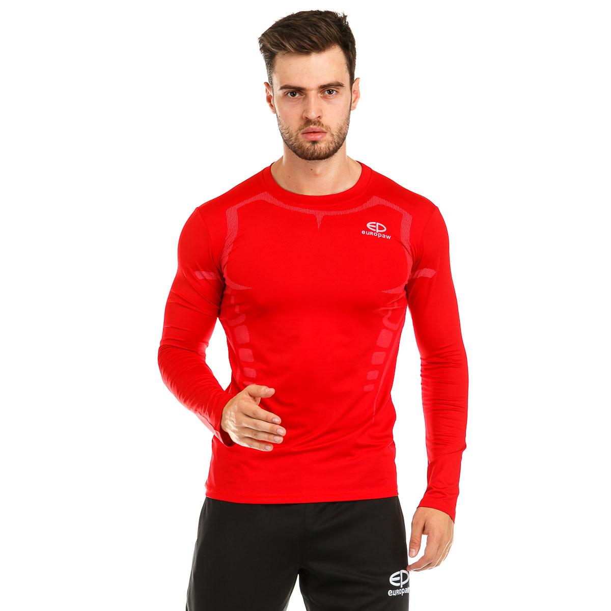 

Футболка компрессионная Europaw ls top красная [XS]