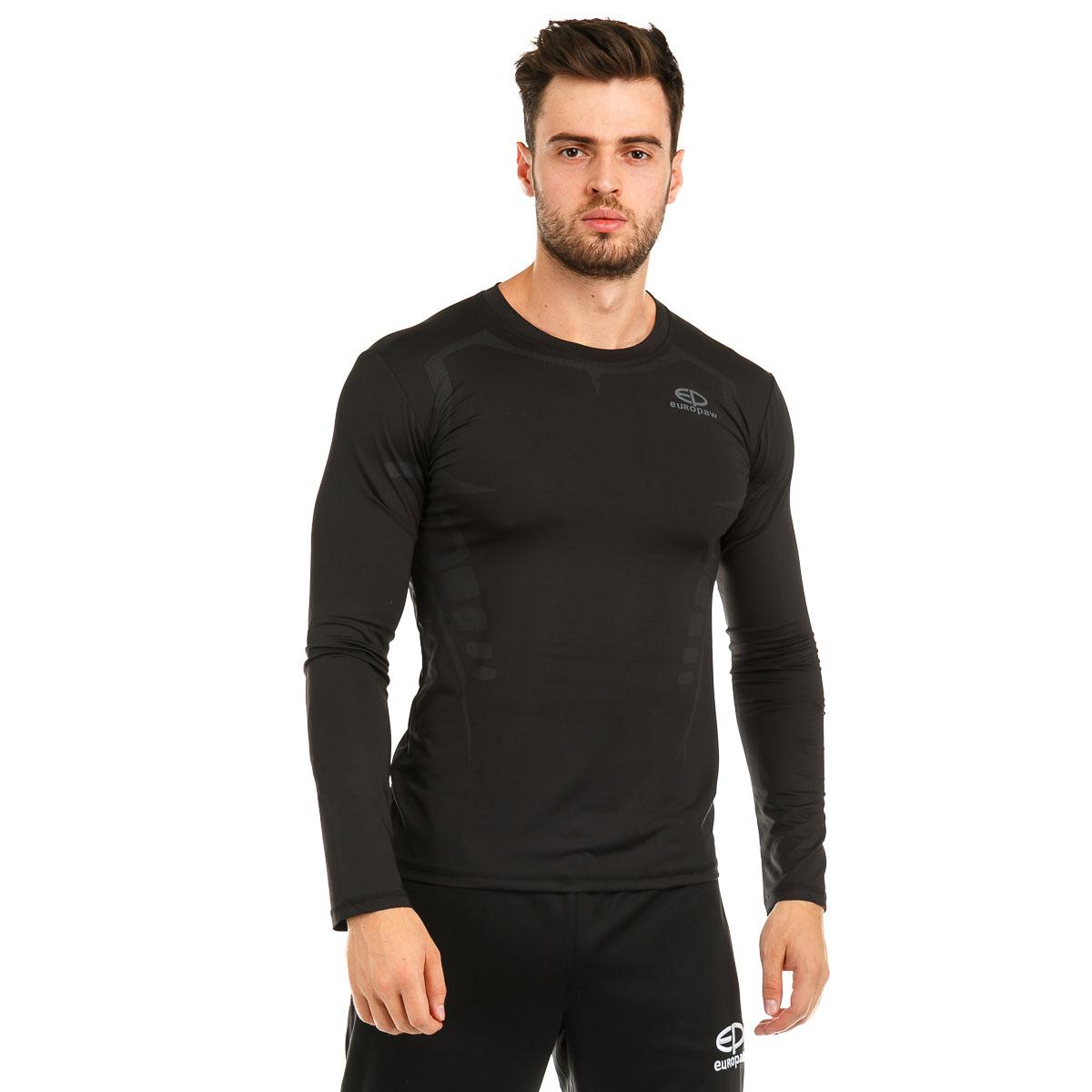 

Футболка компрессионная Europaw ls top черная [S]