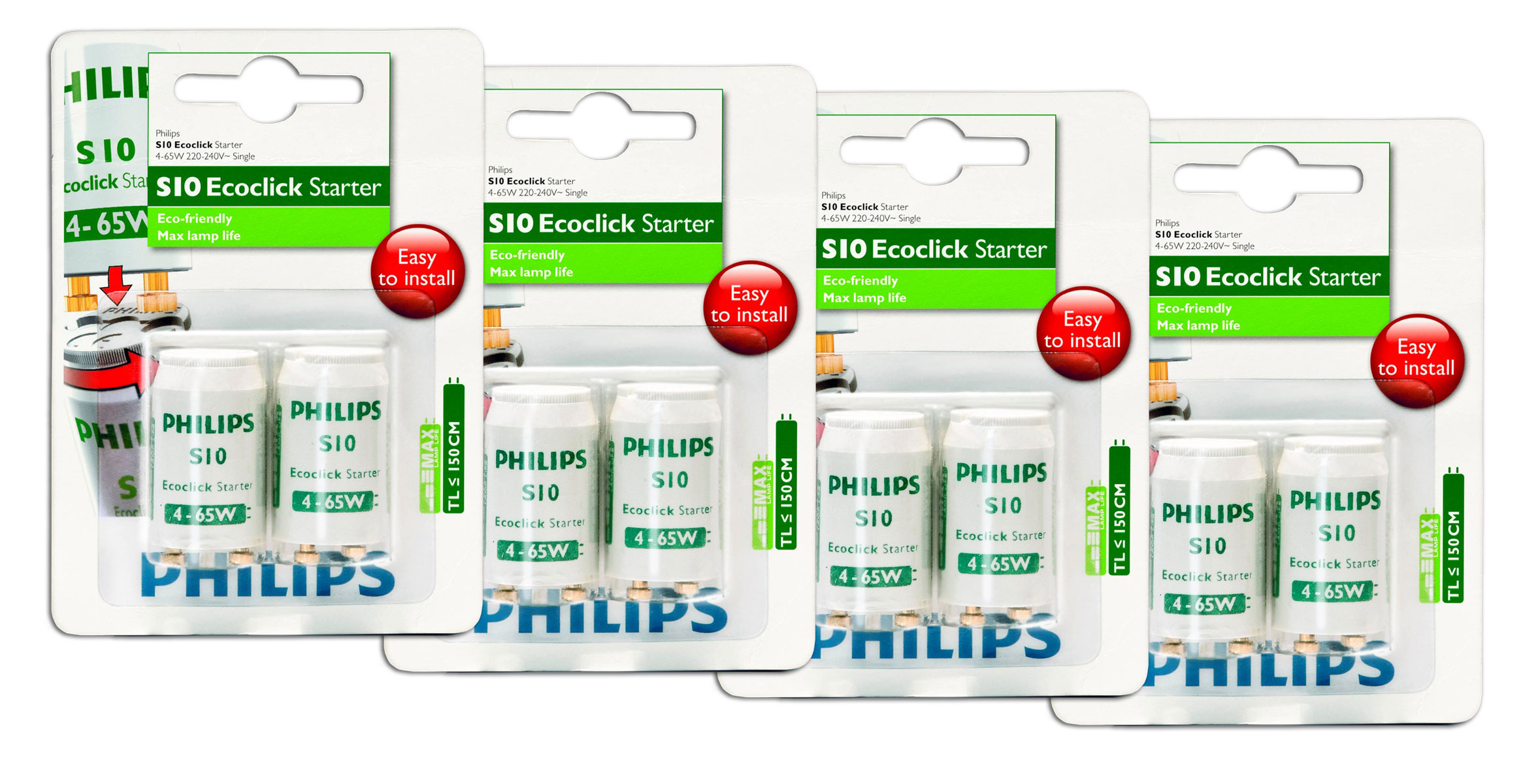 Стартер Philips S10 4-65W SIN 220-240V WH 4 блистера – фото, отзывы ...