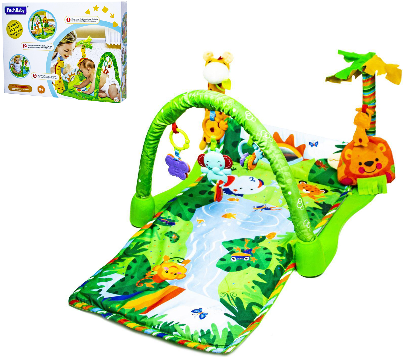 

Детский развивающий игровой коврик Fitch Baby 80х55х39 см (det0003102) Разноцветный