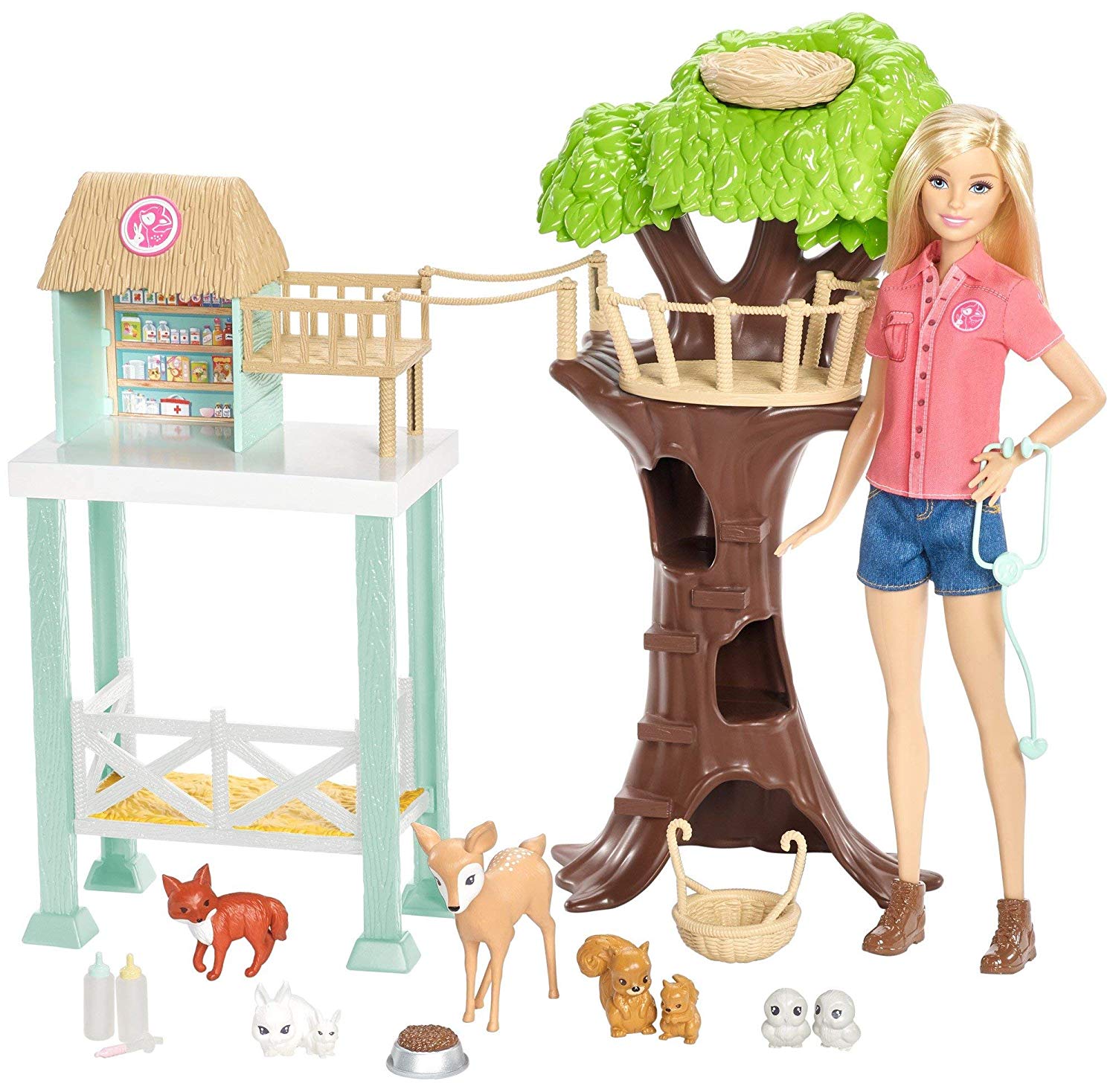 

Игровой набор Барби Центр ухода за животными Barbie Animal Rescuer Doll & Playset