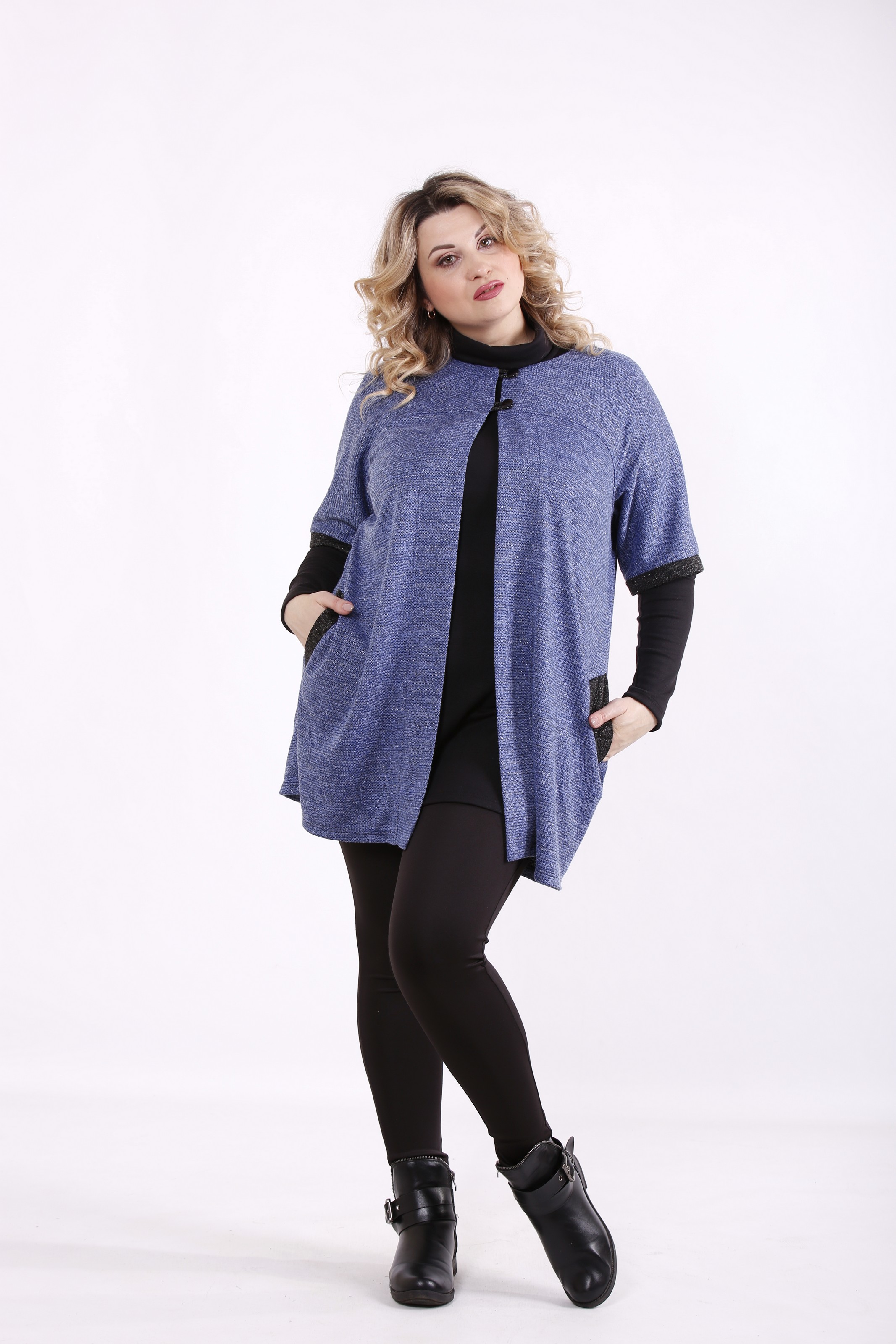 

Комплект: кофта и накидка GARRY-STAR 01424-2  Синий, Комплект: кофта и накидка GARRY-STAR 01424-2 58 Синий