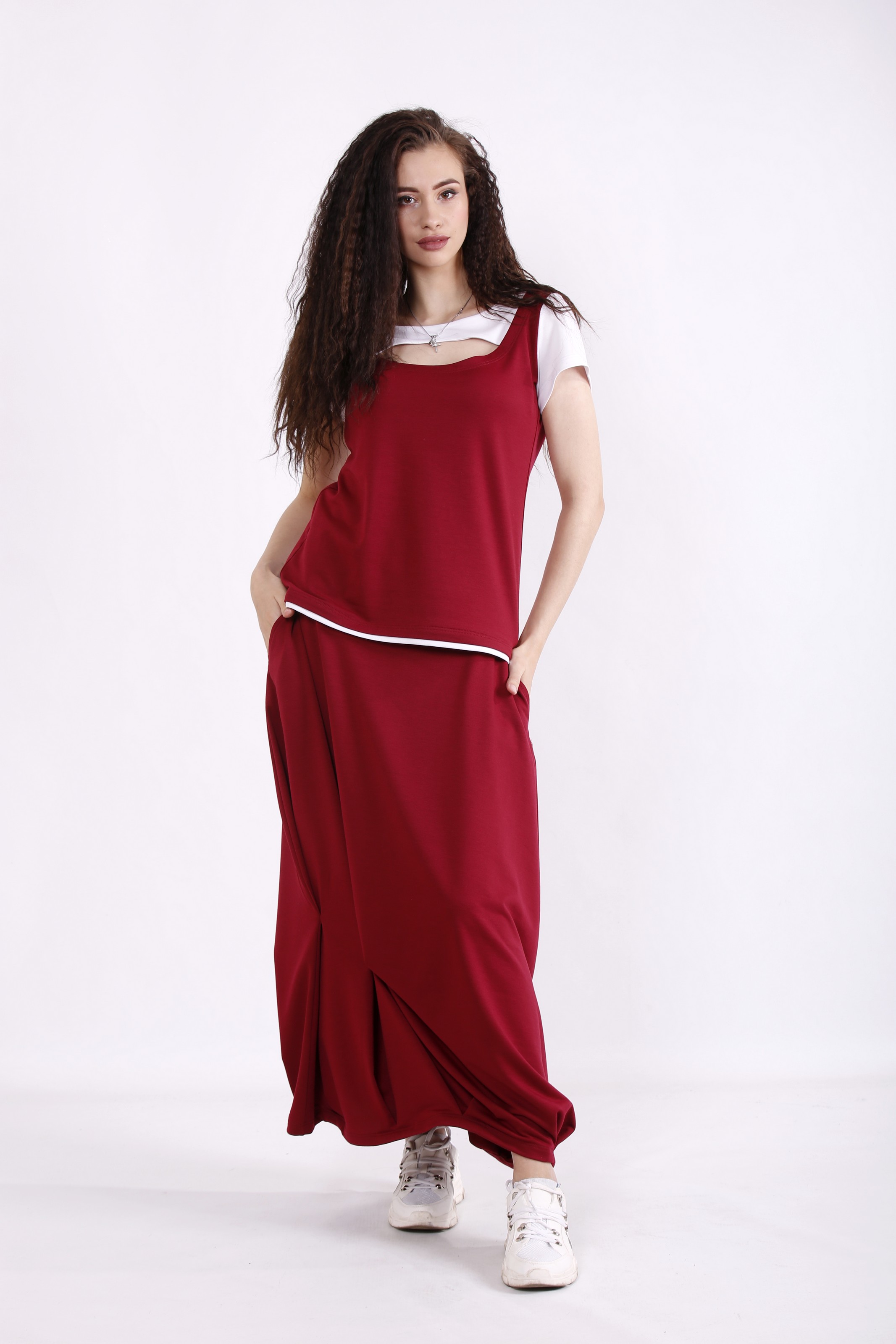 

Комплект: юбка и блузка GARRY-STAR 01490-1  Бордовый, Комплект: юбка и блузка GARRY-STAR 01490-1 62 Бордовый