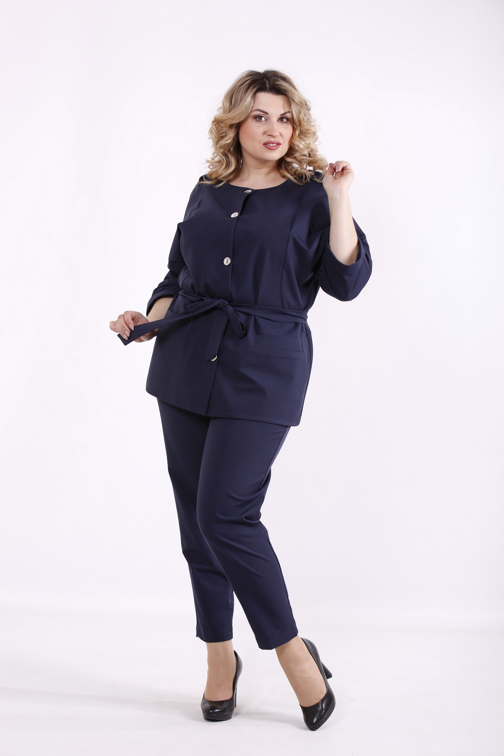 

Комплект: брюки и блузка GARRY-STAR 01421-3  Синий, Комплект: брюки и блузка GARRY-STAR 01421-3 66 Синий