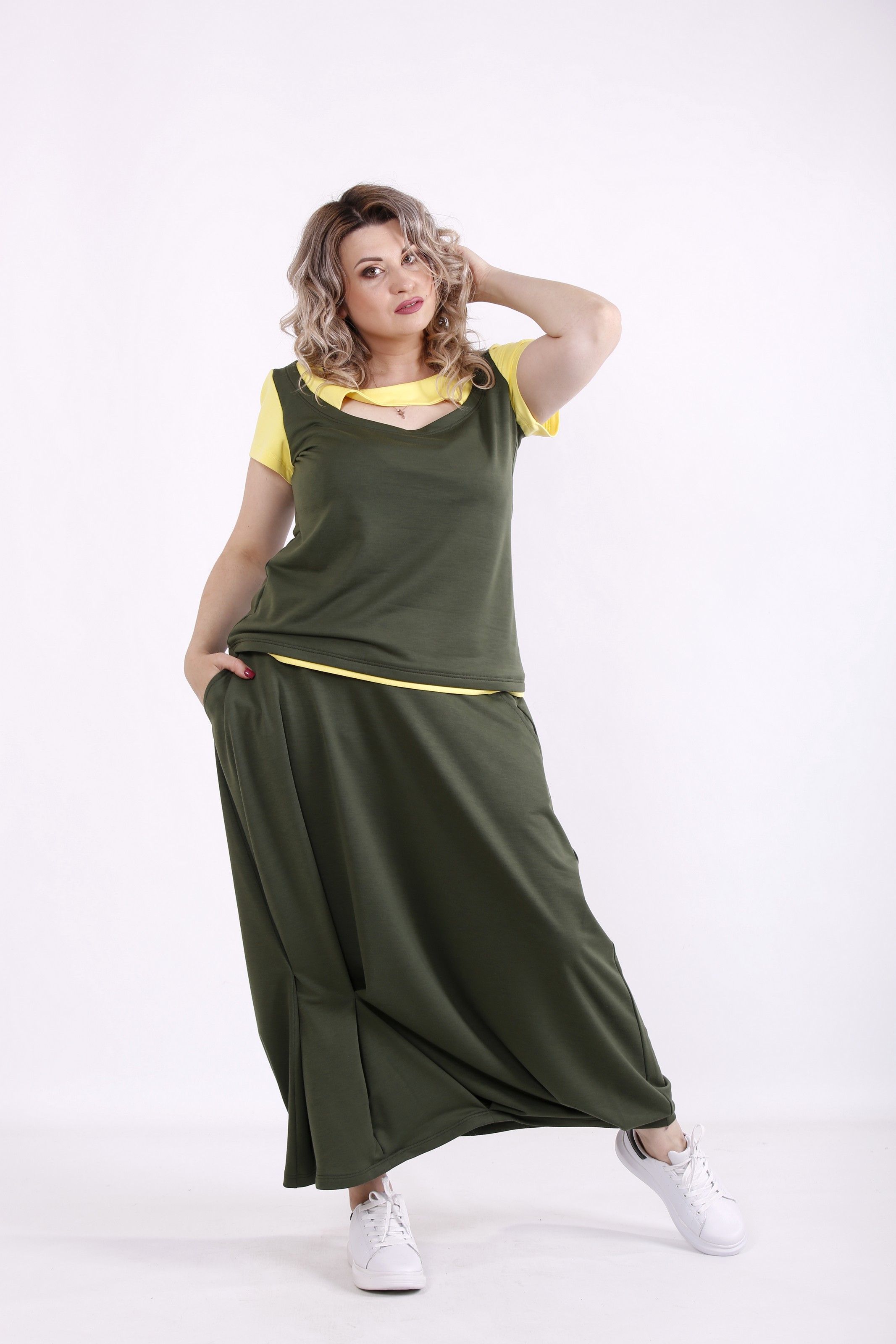 

Комплект: юбка и блузка GARRY-STAR 01490-3  Зеленый, Комплект: юбка и блузка GARRY-STAR 01490-3 64 Зеленый
