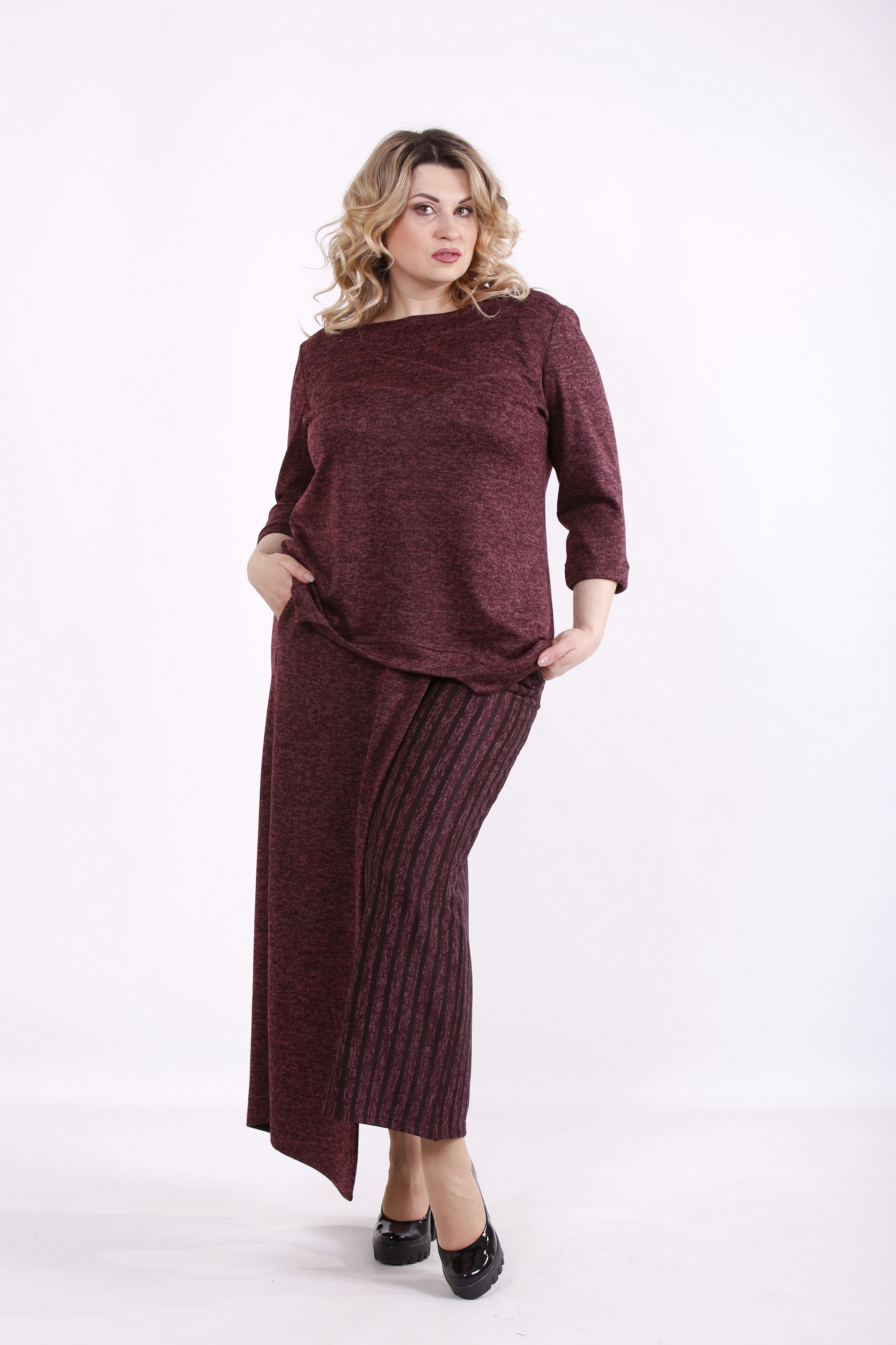 

Комплект: брюки и блузка GARRY-STAR 01422-1 64 Бордовый