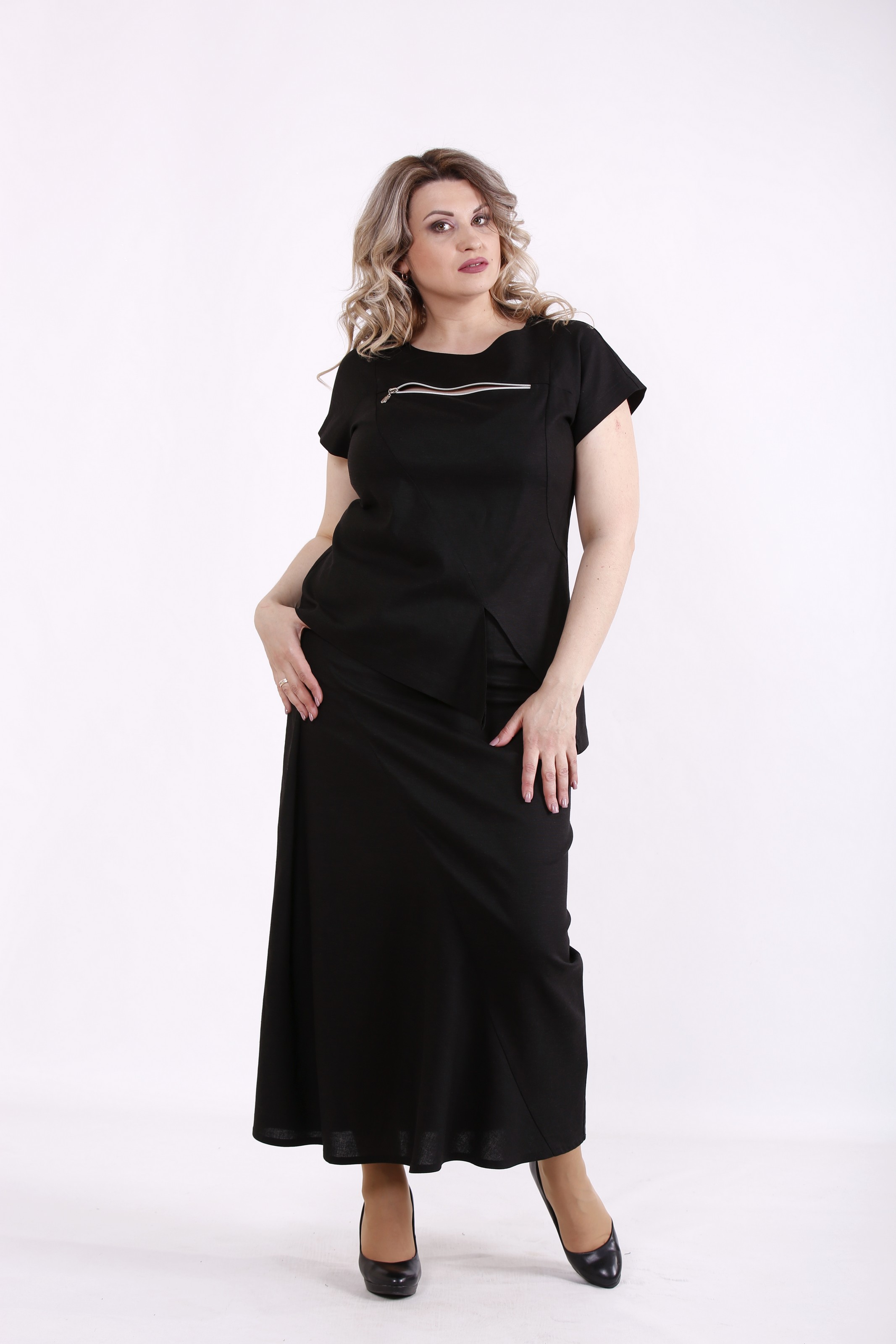 

Комплект: юбка и блузка GARRY-STAR 01455-1  Черный, Комплект: юбка и блузка GARRY-STAR 01455-1 70 Черный