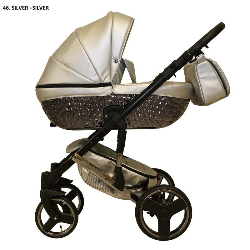 

Детская универсальная коляска 2 в 1 Mikrus Specchio Silver 46