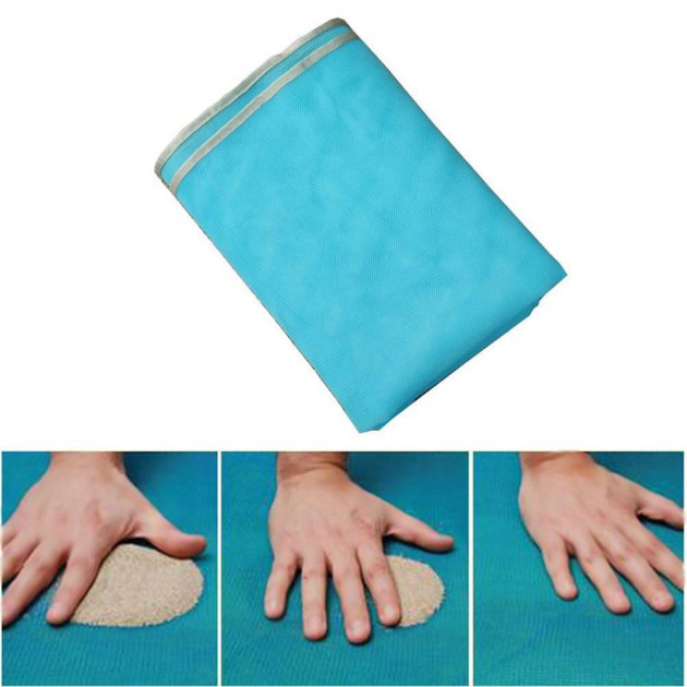 

Коврик пляжный Антипесок Sand Free Mat подстилка покрывало 200х200 см Blue