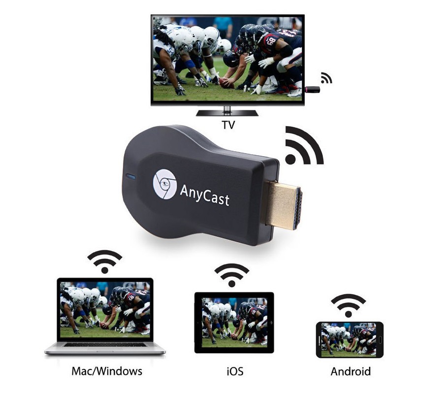 Медиаплеер Wi-Fi HDMI ресивер AnyCast M9 Plus TV Stick – фото, отзывы ...