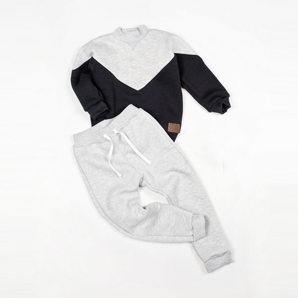 

Комплект (джемпер + штаны) Little Bunny с начесом  Серо-Черный, Комплект (джемпер + штаны) Little Bunny с начесом S Серо-Черный