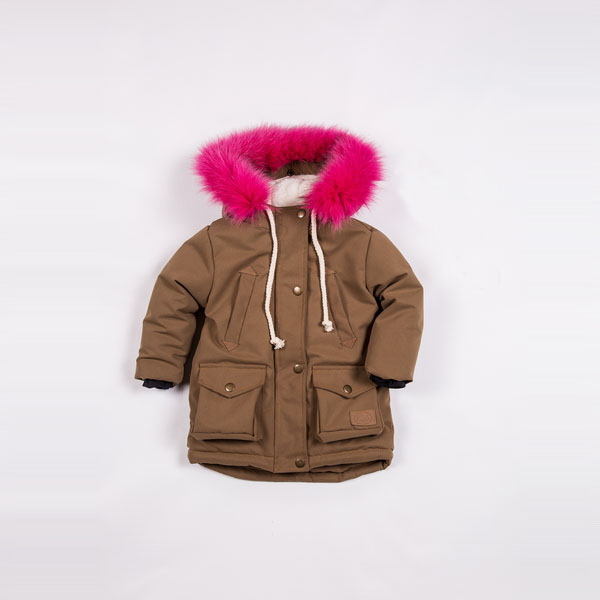 

Куртка Little Bunny парка -20С мех коралловый 134см Хаки