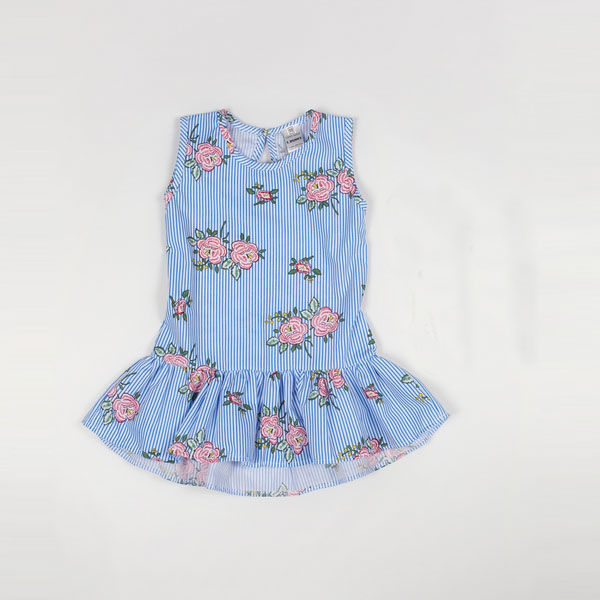 

Сарафан Little Bunny с рисунком цветов 98см Голубой