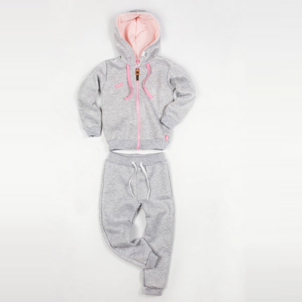 

Спортивный костюм Little Bunny кофта с капюшоном и штаны 146см Серый