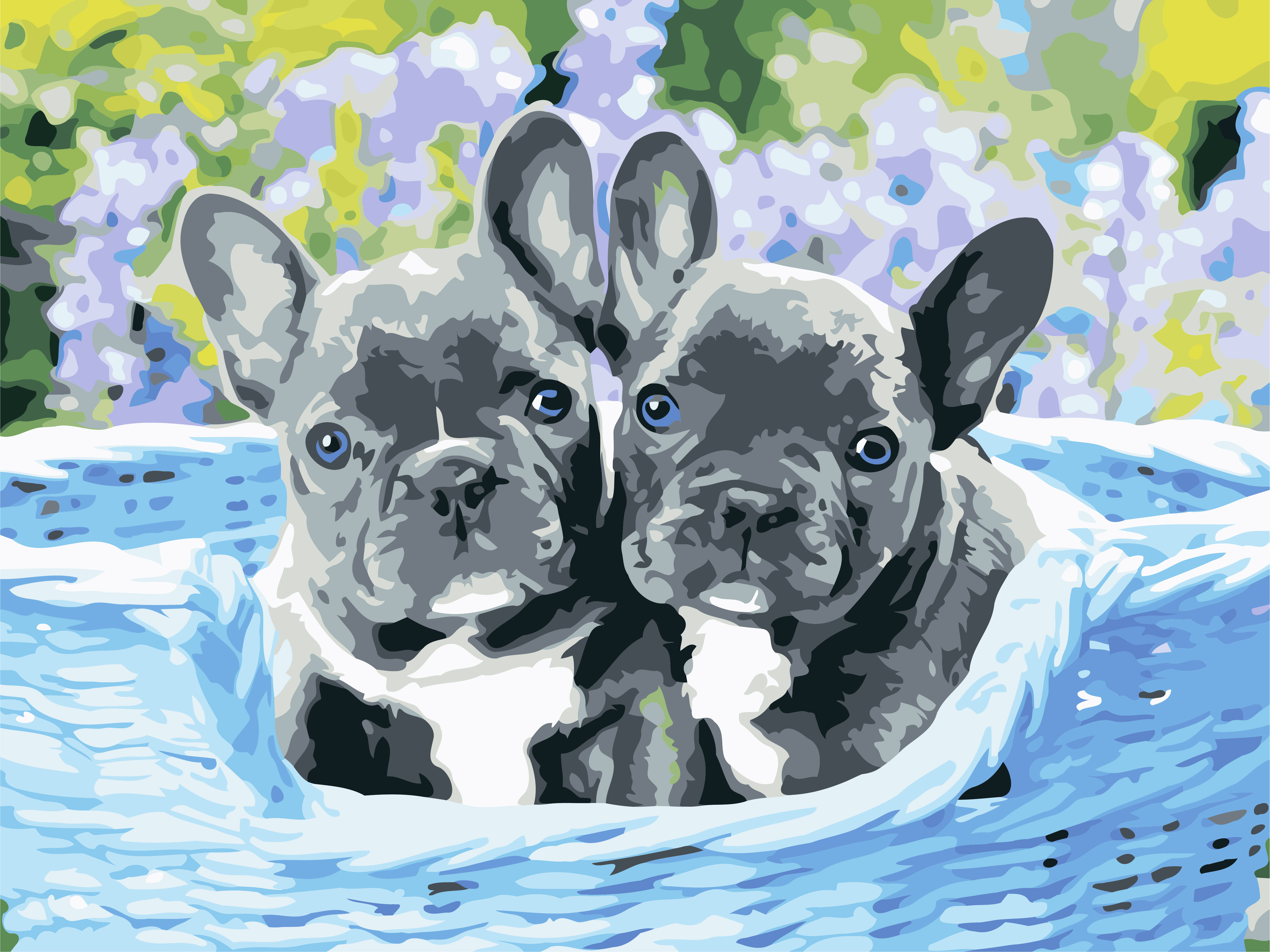 

Картина по номерам ArtStory Бульдожки 40*30 см (без коробки) арт.AS0596