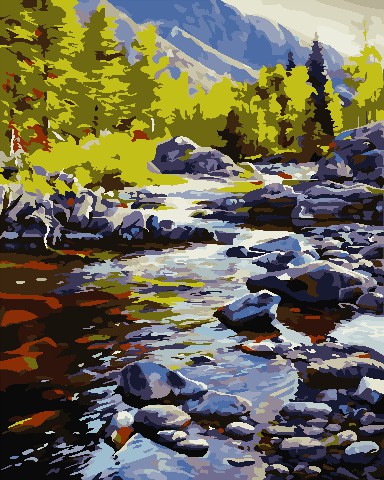 

Картина по номерам ArtStory Река в горах 40*50 см (в коробке) арт.AS0711