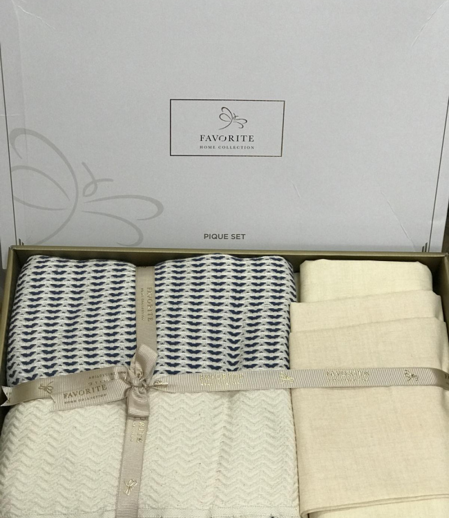 

Комплект постельного белья Favorite Armani Пике Евро лен с покрывалом арт.ts-02142