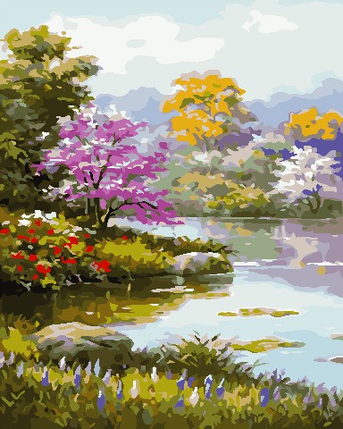 

Картина по номерам ArtStory Цветущий сад 40*50 см (в коробке) арт.AS0713