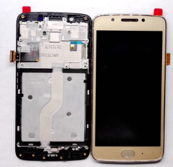 

Дисплей (экран) для Motorola XT1670 Moto G5/XT1672/XT1675/XT1676 + тачскрин, золотистый, с передней панелью High Copy