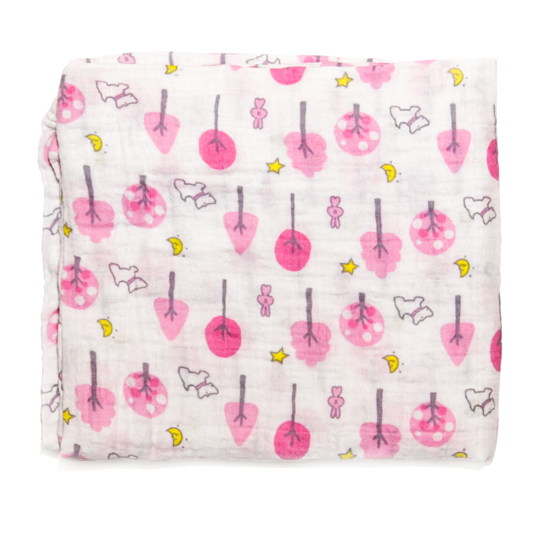 

Нежная Муслиновая пеленка Muslin Baby 120*110 Розовый лес Экологический Безопасный материал