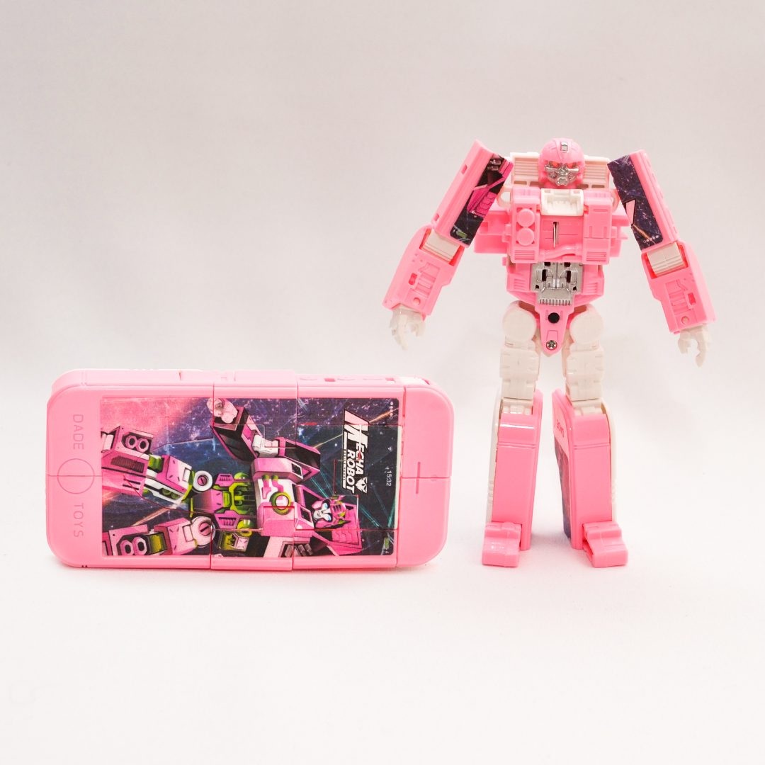 

Детская игрушка Трансформер-смартфон Robot Smart Розовый Звук Мигает