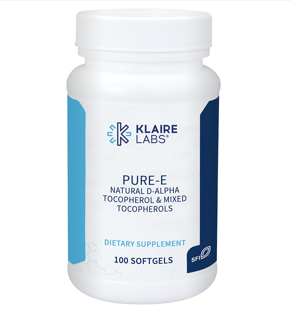 

Витамины Klaire Labs Pure-E Natural D-Alpha and Mixed Tocopherols 100 капсул