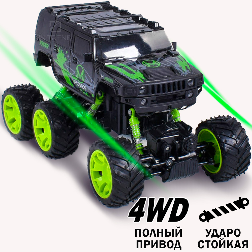 

Детская трюковая шестиколесная игрушка машинка – джип Crawler D 12 на пульте – радиоуправляемый игрушечный автомобиль – вездеход для взрослых и детей – Машина – внедорожник полный привод на радиоуправлении салатовый