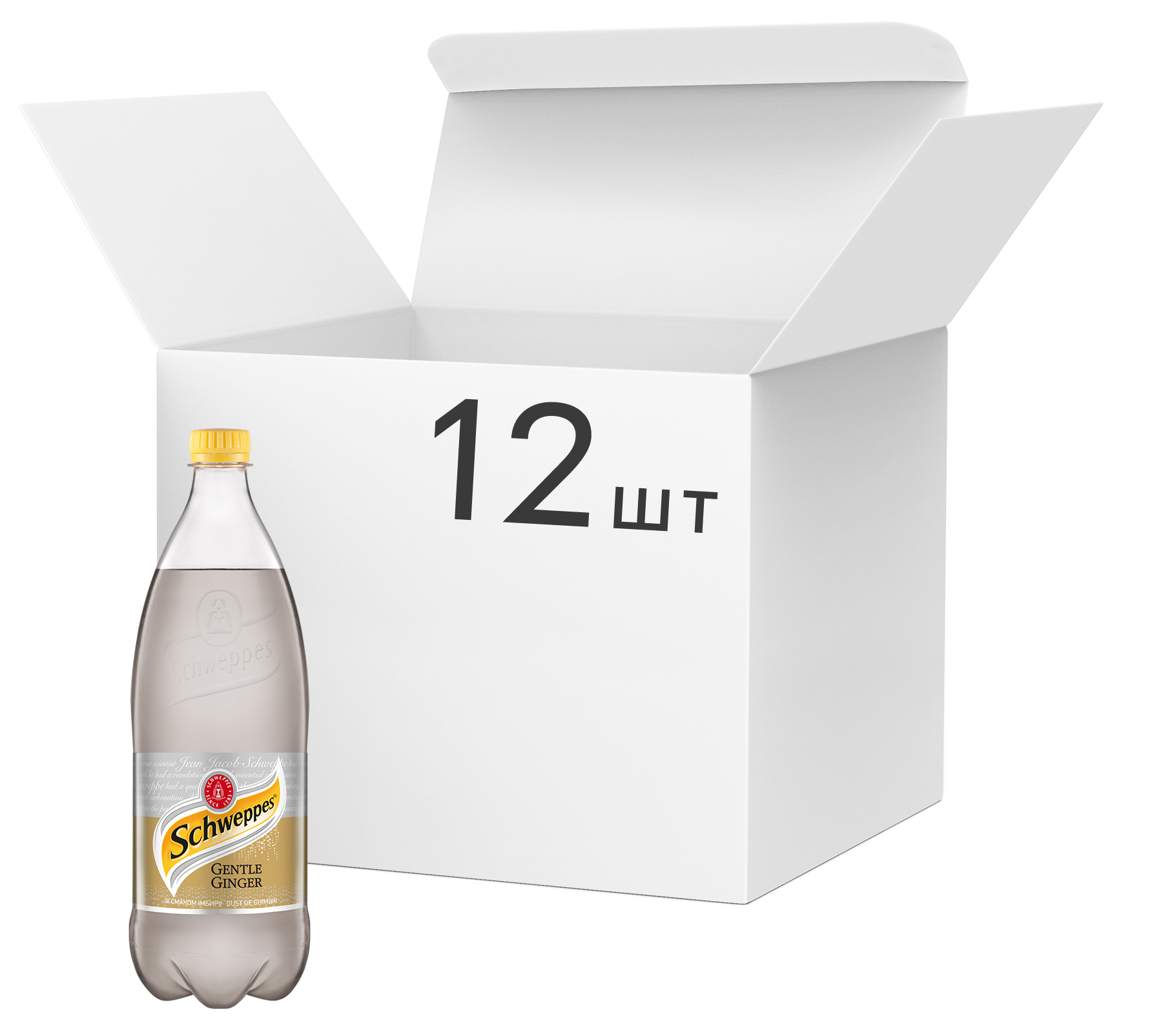 Акция на Упаковка безалкогольного напитка сильногазированного Schweppes Gentle Ginger со вкусом имбиря 1 л х 12 шт (5449000294302) от Rozetka UA