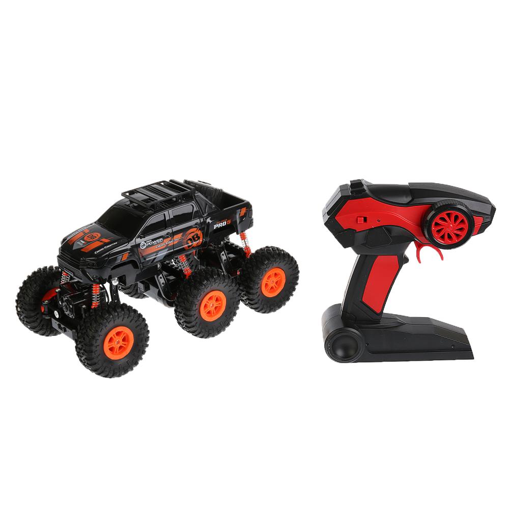 

Джип на радиоуправлении Crawler Xtreme DB-2060 с 6 колесами черно оранжевый