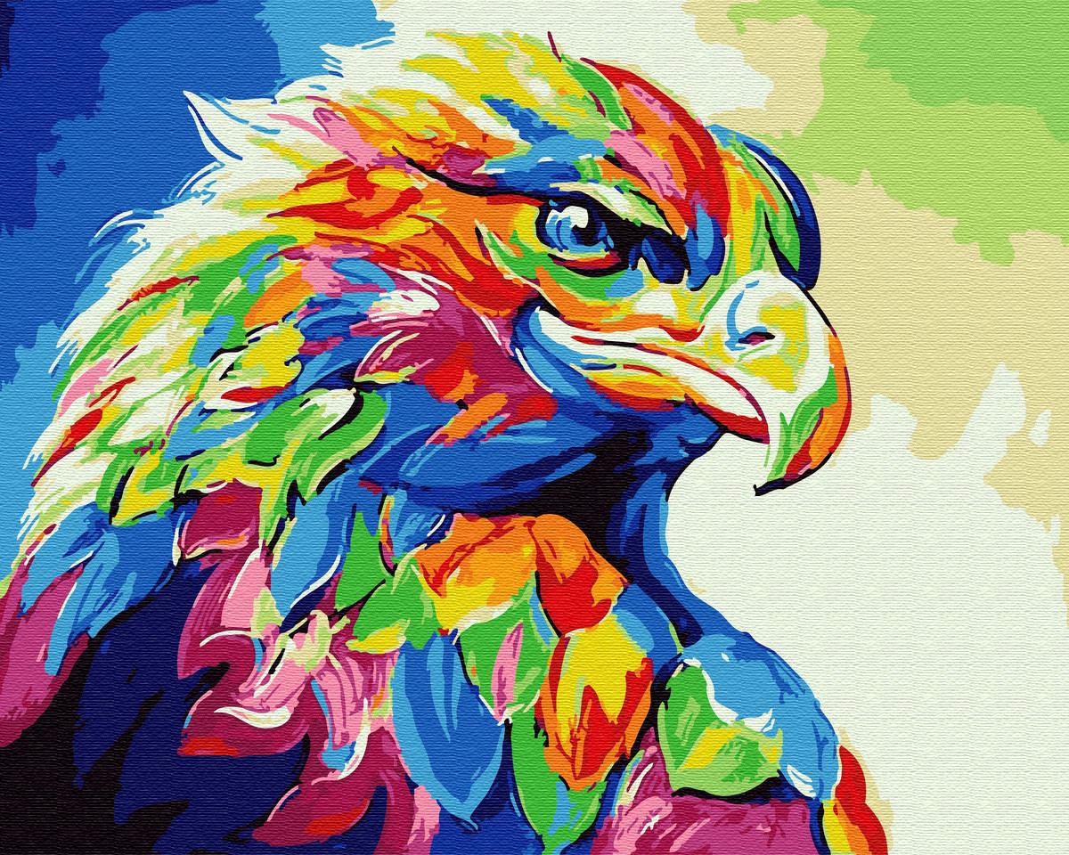 

Картина по номерам - Радужный орёл Brushme 40*50 см. (GX30901)