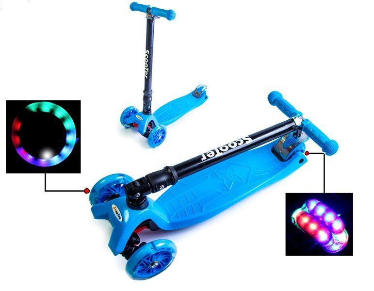 

Самокат детский Maxi Scooter Blu со складной ручкой