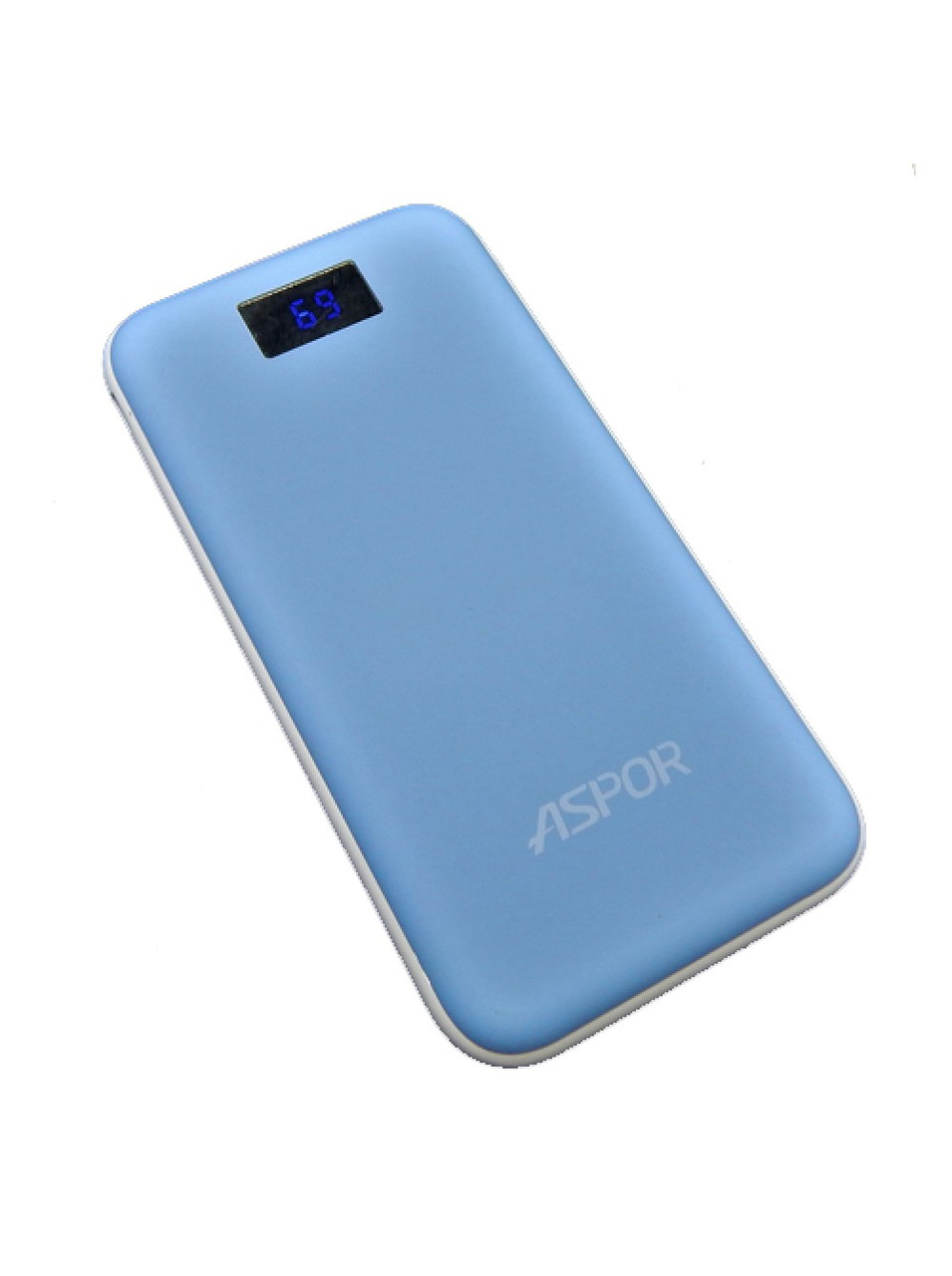 

Powerbank Aspor A386 Soft Touch, 12 000mAh- голубой