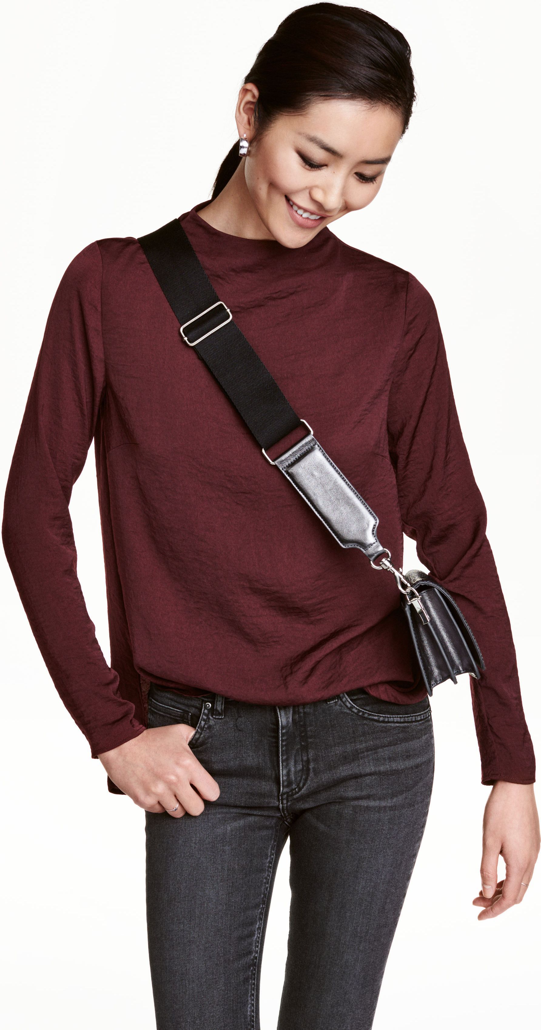 

Лонгслив H&M XAZ160454TMGC  Бордовый, Лонгслив H&M XAZ160454TMGC 44 Бордовый