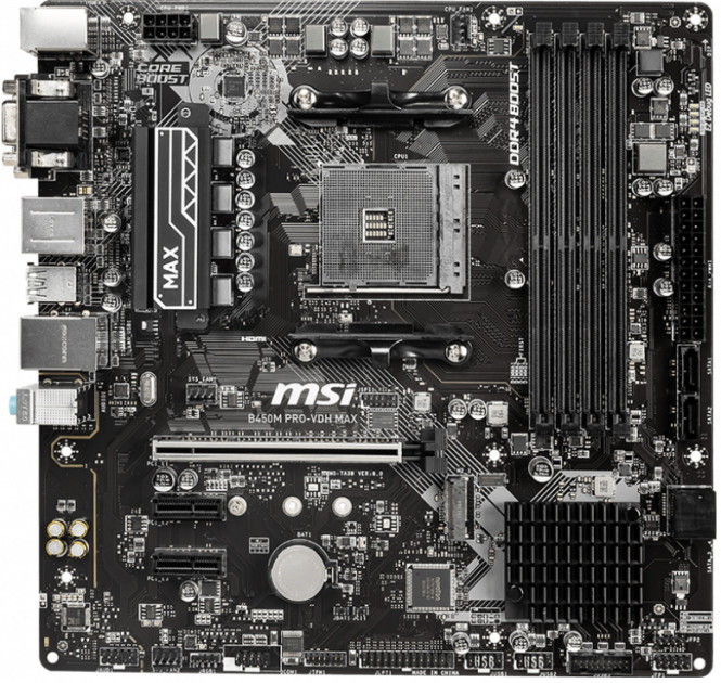 

Материнская плата AM4 (B450) MSI B450M PRO-VDH MAX
