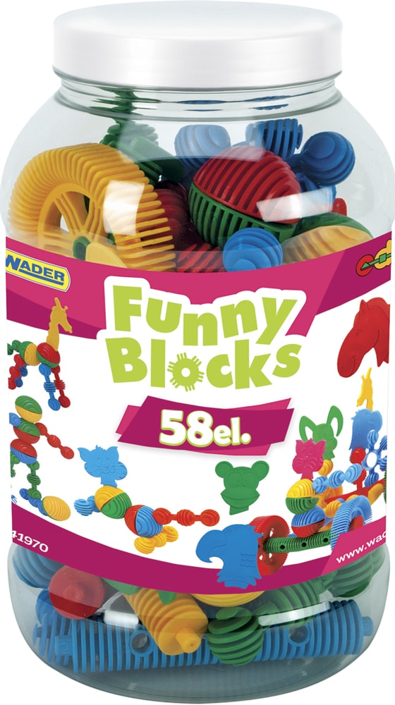 

Конструктор Wader Funny Blocks 58 элементов (41970) (5900694419704)