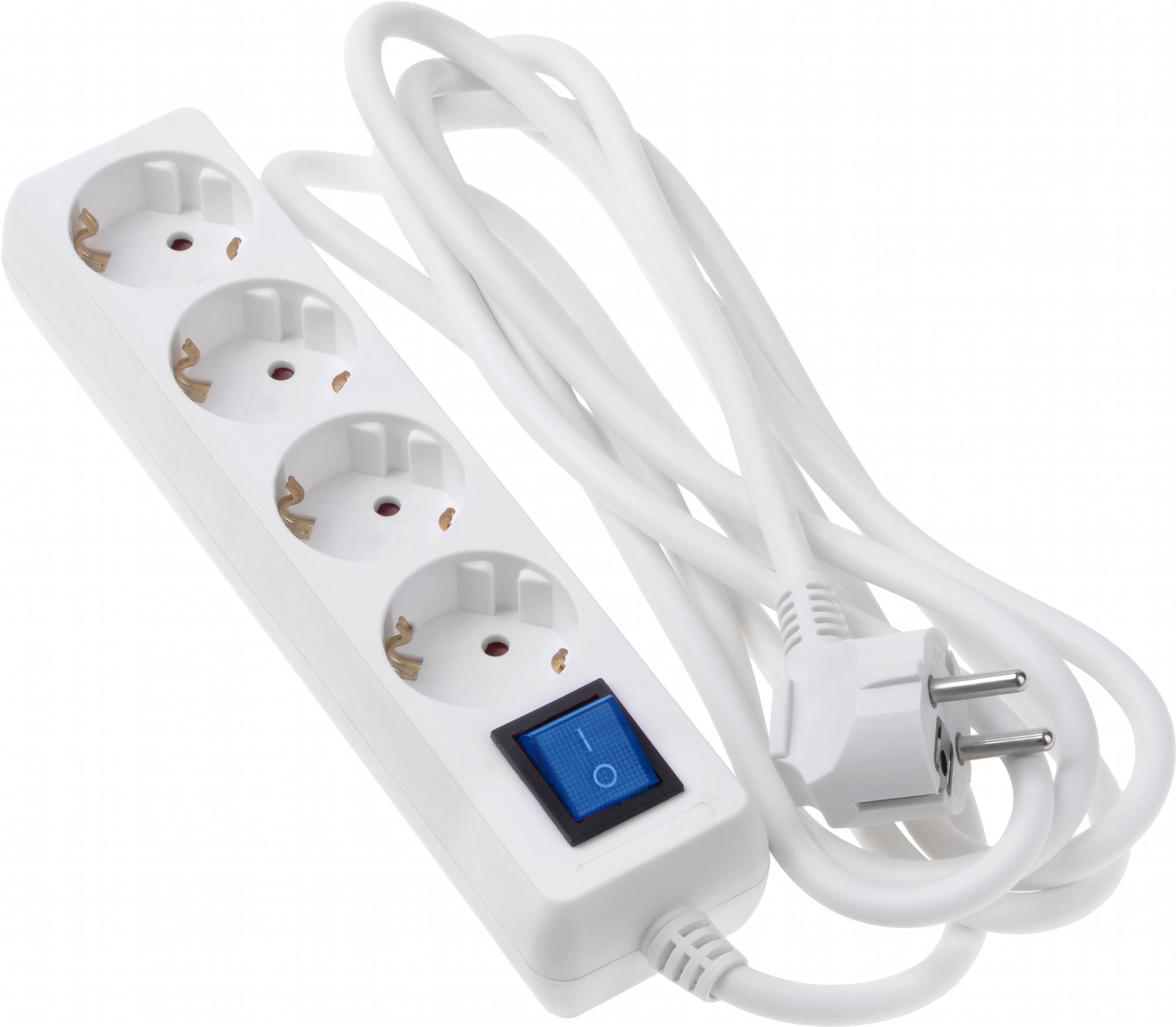 Сетевой фильтр 2E 4 розетки с выключателем 3 м White (2E-U04ESM3W ...