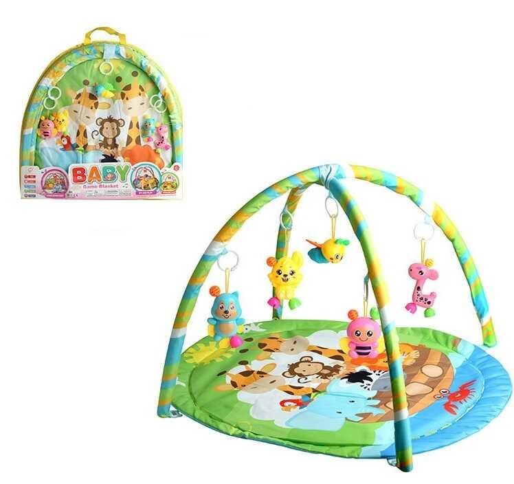 

Детский игровой коврик 851, с подвесными игрушками, в сумке зеленый