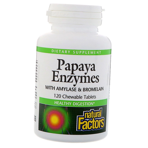 

Пищеварительные Ферменты, Papaya Enzymes, Natural Factors 120таб (69406002)