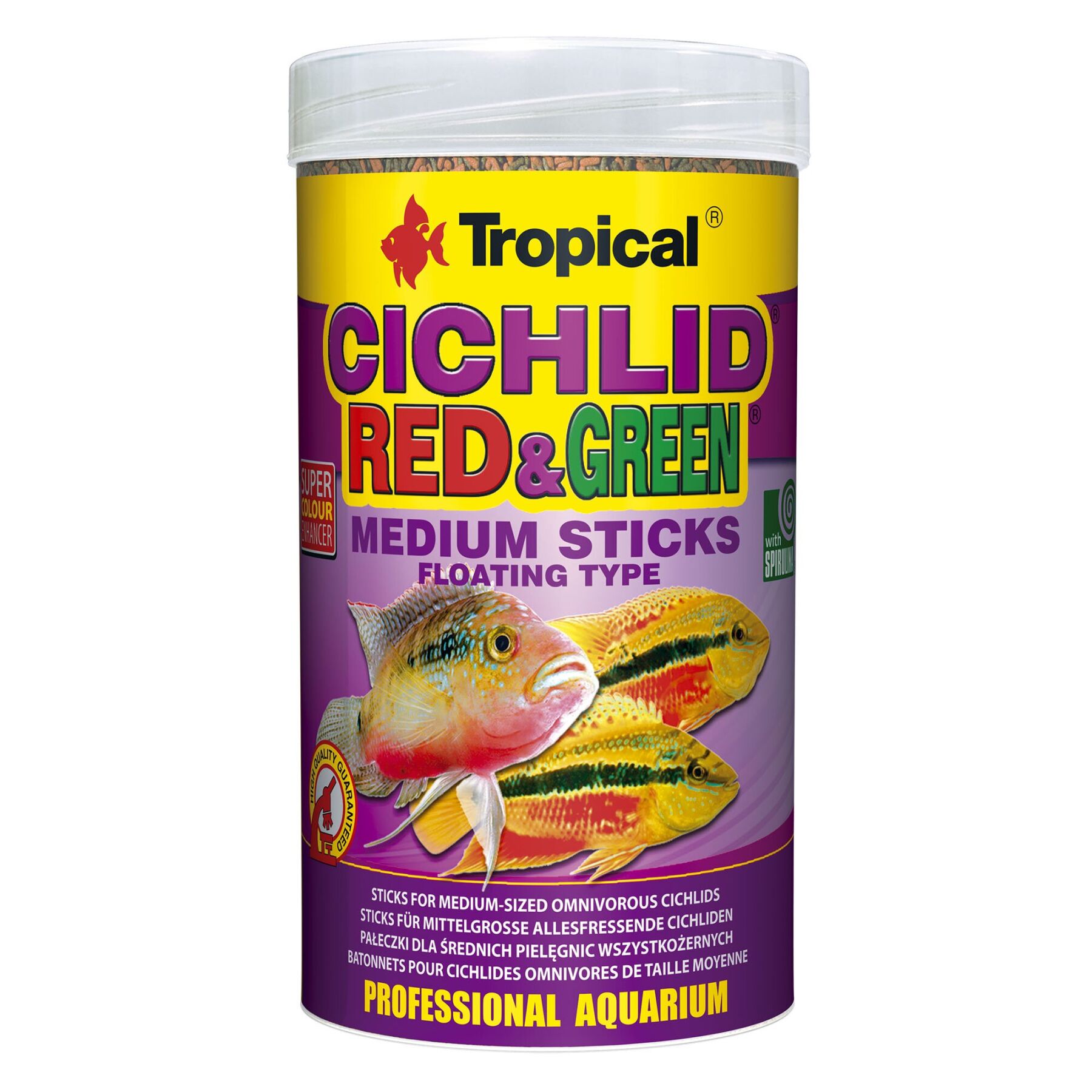 

Корм для цихлид Tropical Cichlid Red & Green Medium Sticks в палочках 250 мл