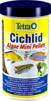 

Корм для аквариумных рыб Tetra Cichlid Algae Mini Pellets в гранулах 500 мл