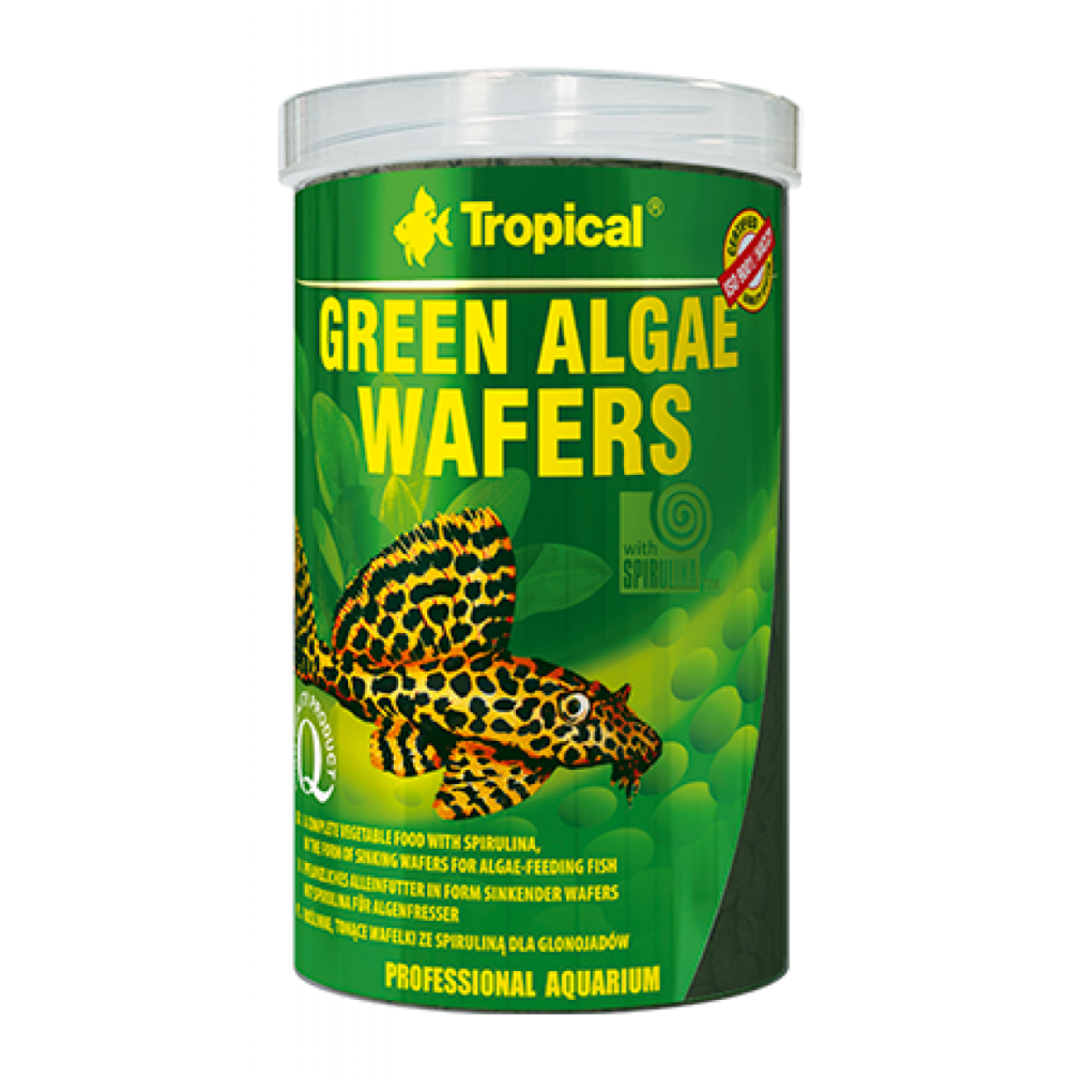 

Корм для аквариумных сомов Tropical Green algae wafers в таблетках 1 л
