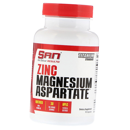 

ЗМА, Магний Цинк В6, Zinc Magnesium Aspartate, San 90капс (08091001)