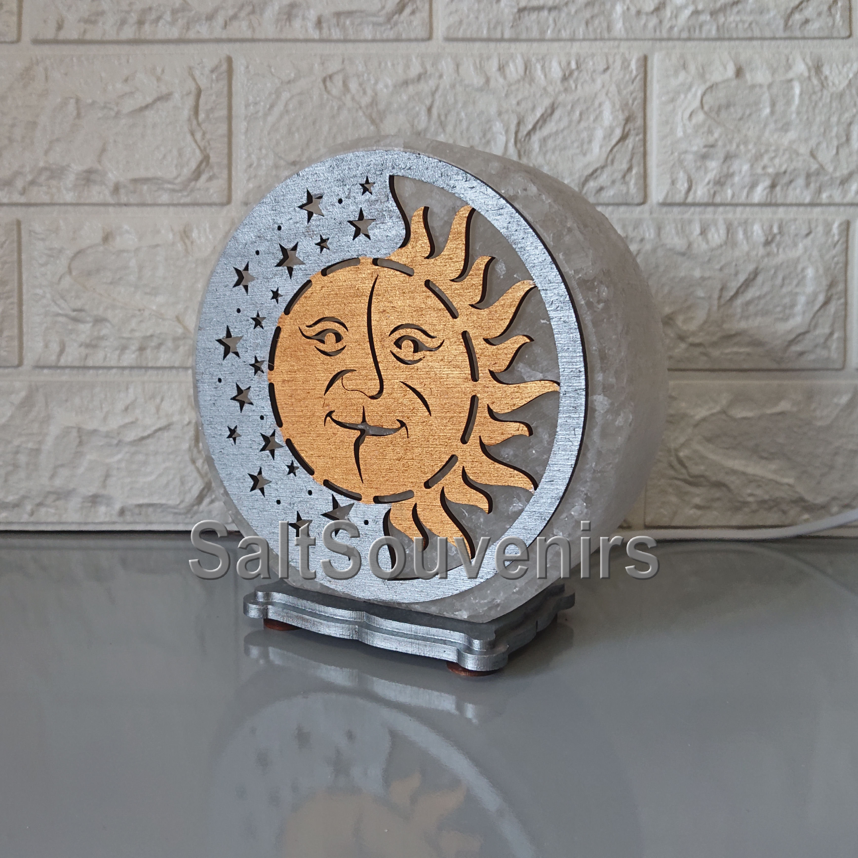 

Соляной светильник EcoDecorLamp День-Ночь цветная