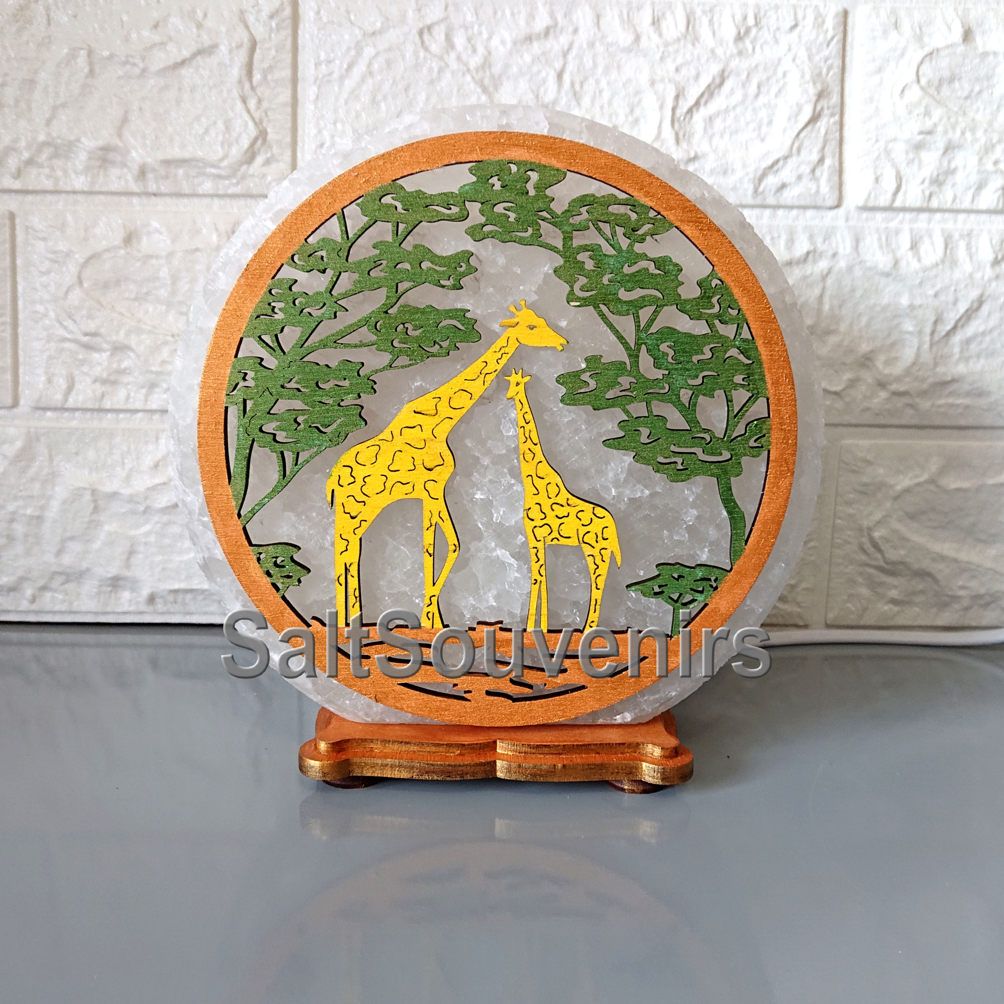 

Соляной светильник EcoDecorLamp Жирафы цветная