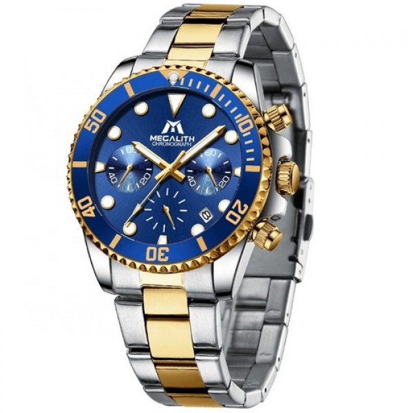 

Наручные часы Chronte Nicolas Silver-Gold-Blue мужские кварцевые